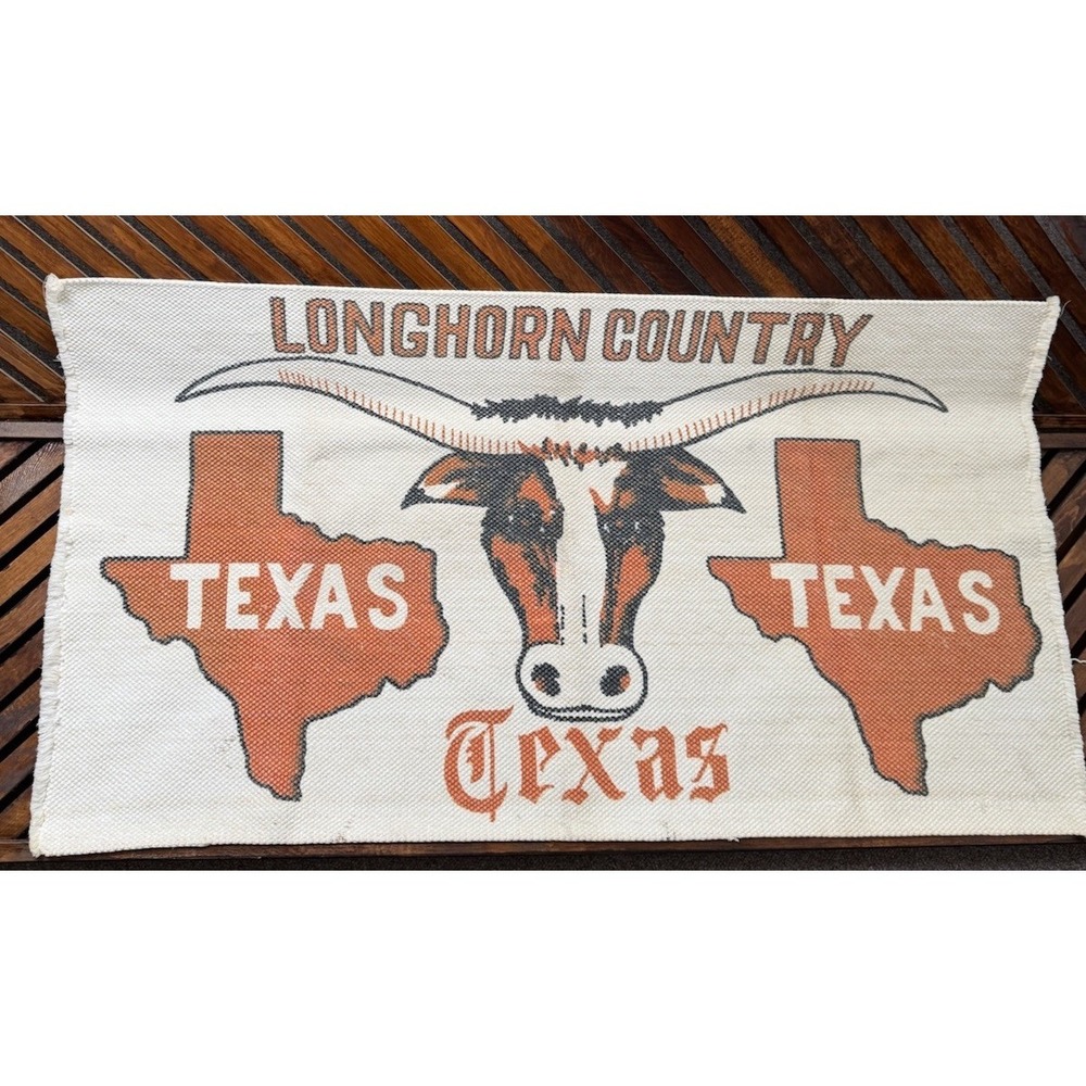 Vintage University of Texas Longhorn Country Throw or Stadium Rug 38" x 23"
